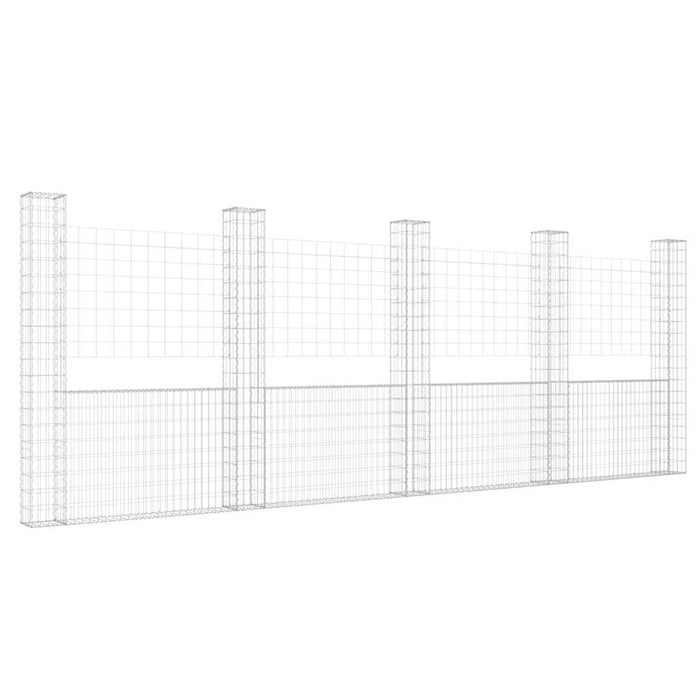 Gabbione a U con 5 Pali in Ferro 500x20x200 cm cod mxl 16078