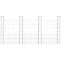 Gabbione a U con 5 Pali in Ferro 500x20x200 cm 151292