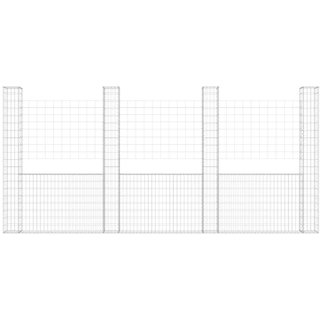 Gabbione a U con 5 Pali in Ferro 500x20x200 cm cod mxl 16078