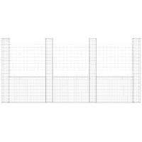 Gabbione a U con 5 Pali in Ferro 500x20x200 cm cod mxl 16078