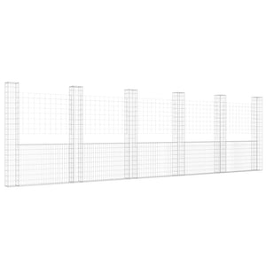 Gabbione a U con 6 Pali in Ferro 620x20x200 cm 151293
