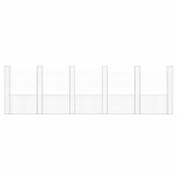 Gabbione a U con 6 Pali in Ferro 620x20x200 cm