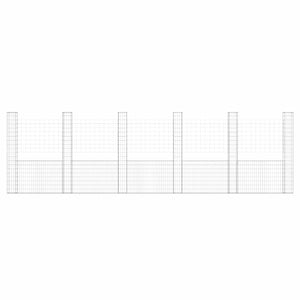 Gabbione a U con 6 Pali in Ferro 620x20x200 cm