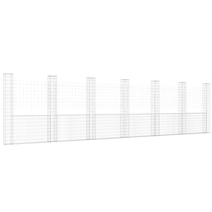 Gabbione a U con 7 Pali in Ferro 740x20x200 cm