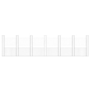Gabbione a U con 7 Pali in Ferro 740x20x200 cm