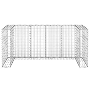Gabbione per Bidoni in Acciaio Zincato 254x100x110 cm