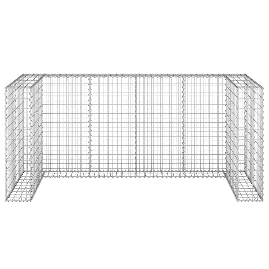 Gabbione per Bidoni in Acciaio Zincato 254x100x110 cm 151300