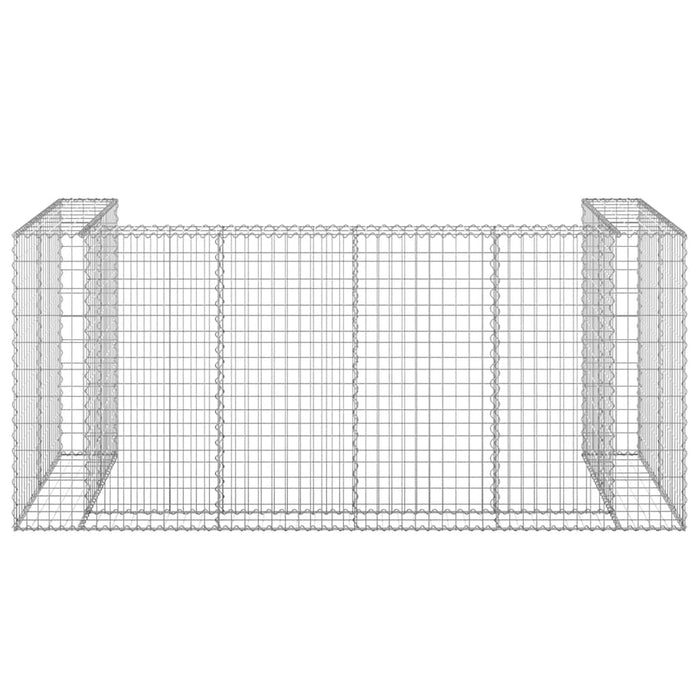 Gabbione per Bidoni in Acciaio Zincato 254x100x110 cm