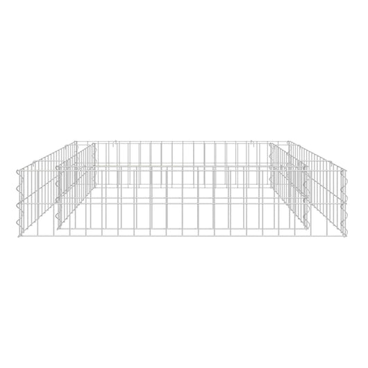 Gabbione Letto Rialzato in Acciaio Zincato 100x100x20 cm 151311