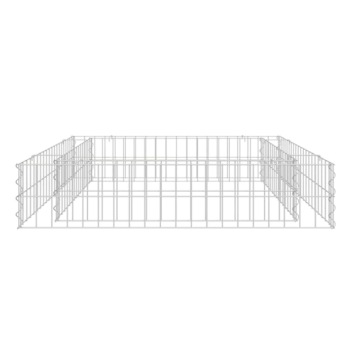 Gabbione Letto Rialzato in Acciaio Zincato 100x100x20 cm 151311