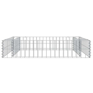 Gabbione Letto Rialzato in Acciaio Zincato 100x100x20 cm 151311