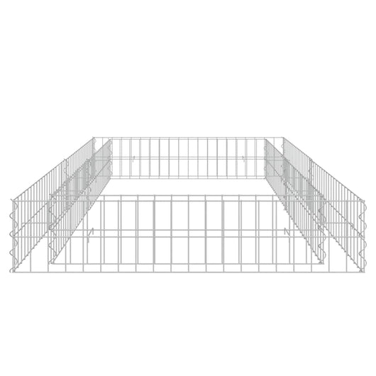 Gabbione Letto Rialzato in Acciaio Zincato 200x100x20 cm 151312