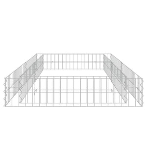 Gabbione Letto Rialzato in Acciaio Zincato 200x100x20 cm cod mxl 47525