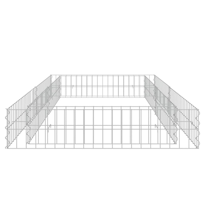 Gabbione Letto Rialzato in Acciaio Zincato 200x100x20 cm cod mxl 47525