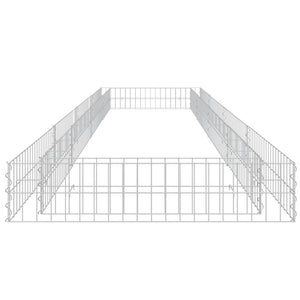 Gabbione Letto Rialzato in Acciaio Zincato 400x100x20 cm