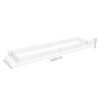 Gabbione Letto Rialzato in Acciaio Zincato 400x100x20 cm