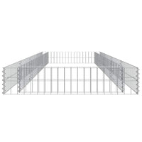 Gabbione Letto Rialzato in Acciaio Zincato 400x100x20 cm 151314