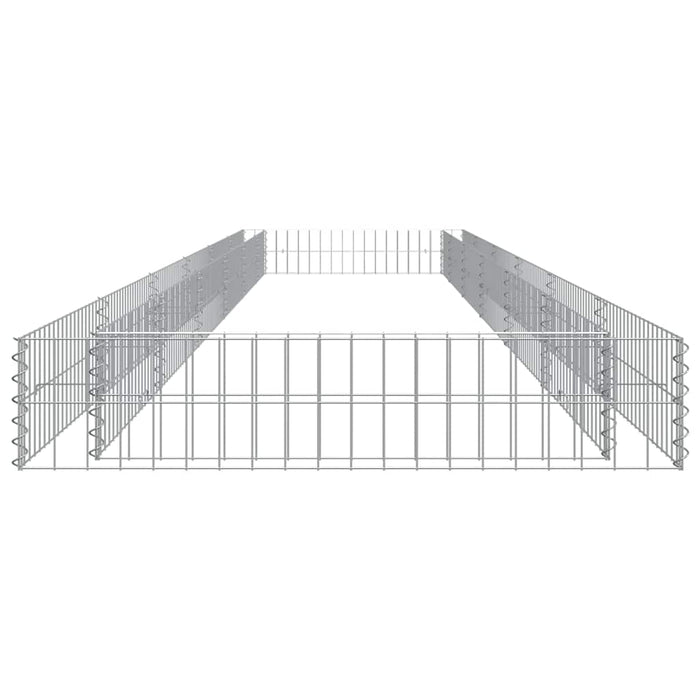 Gabbione Letto Rialzato in Acciaio Zincato 600x100x20 cm 151316