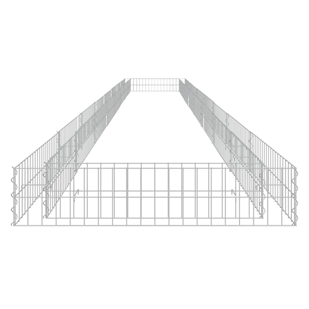 Gabbione Letto Rialzato in Acciaio Zincato 800x100x20 cm