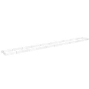 Gabbione Letto Rialzato in Acciaio Zincato 1000x100x20 cm