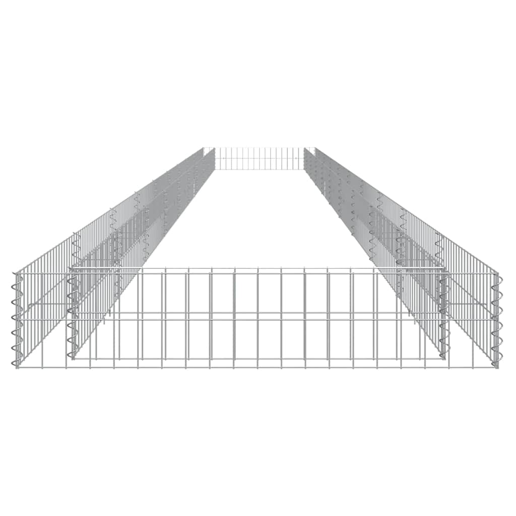 Gabbione Letto Rialzato in Acciaio Zincato 1000x100x20 cm 151318