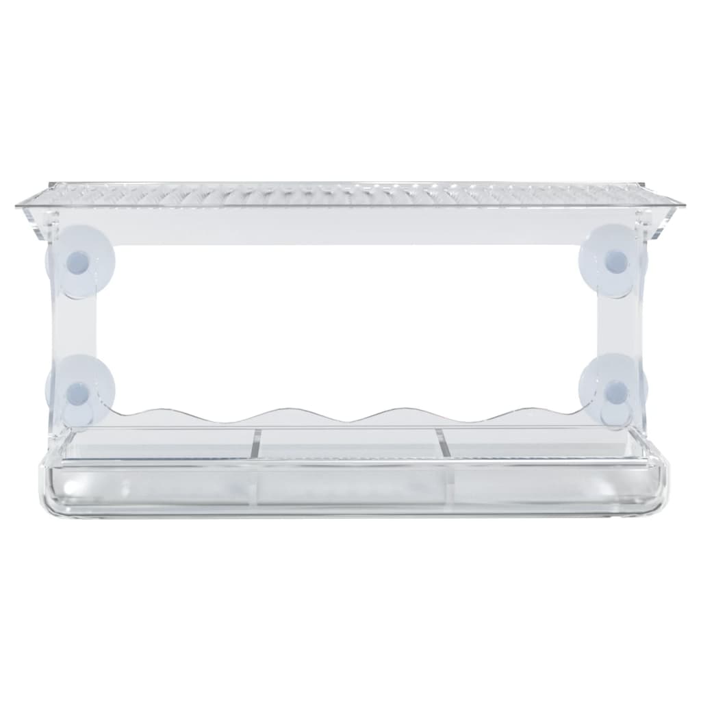 Mangiatoie per Uccelli da Finestra 2 pz in Acrilico 30x12x15 cm 318304