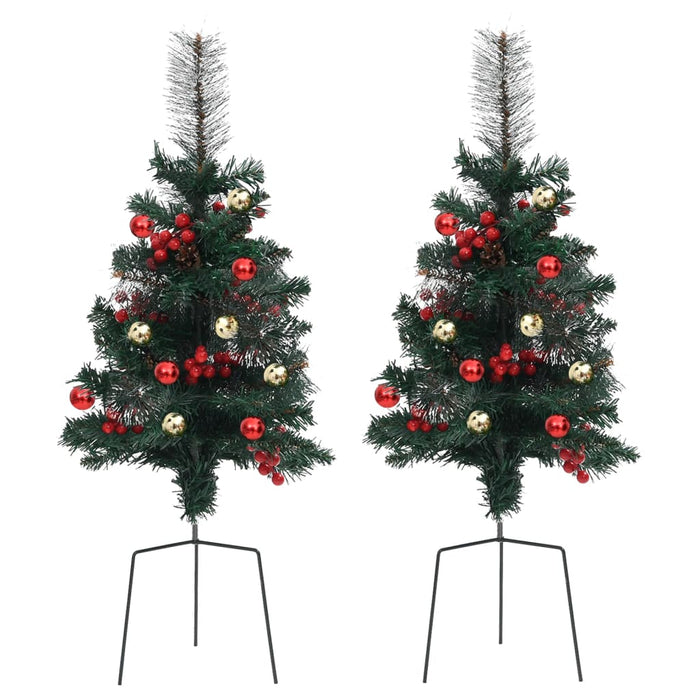 Alberi di Natale Artificiali per Viali 2 pz 76 cm in PVC 340524