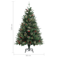 Albero di Natale con Pigne Verde 120 cm in PVC e PE 340525