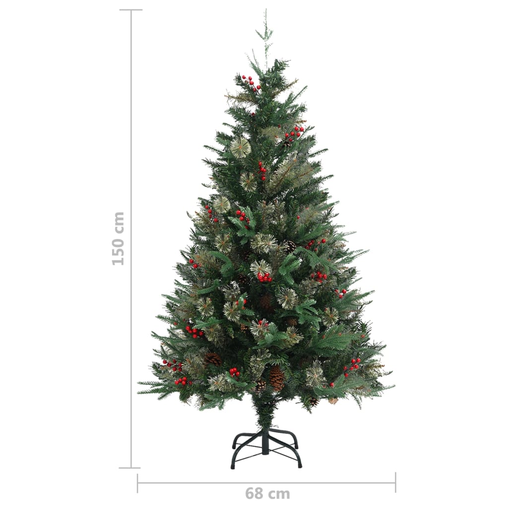 Albero di Natale con Pigne Verde 150 cm in PVC e PE 340526