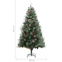 Albero di Natale con Pigne Verde 195 cm PVC e PE 340527