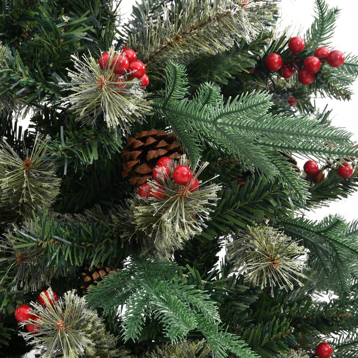 Albero di Natale con Pigne Verde 225 cm in PVC e PE 340528