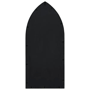 Specchio da Giardino Nero 100x45 cm in Ferro per Uso Esterno 318342