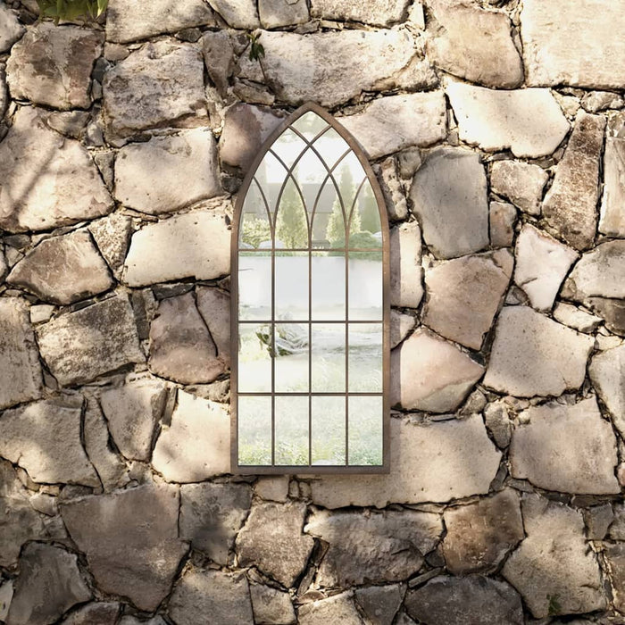 Specchio da Giardino-Specchio Decorativo-Specchio Esterno Sabbia 70x30 cm in Ferro per Uso Esterno 521023