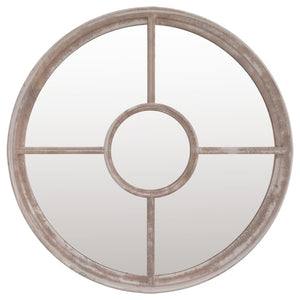 Specchio da Giardino-Specchio Decorativo-Specchio Esterno Sabbia 40x4 cm in Ferro Rotondo da Esterno