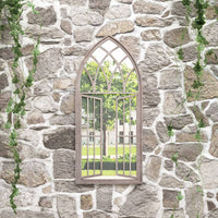 Specchio da Giardino-Specchio Decorativo-Specchio Esterno Sabbia 100x45 cm in Ferro per Uso Esterno 304293