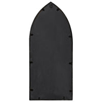 Specchio da Giardino Nero 70x30 cm in Ferro per Uso Esterno