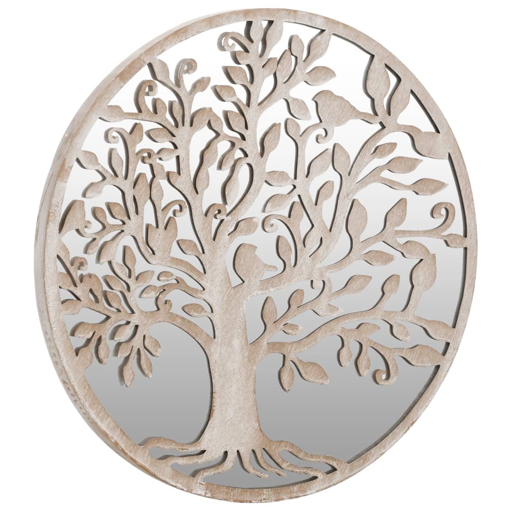 Specchio da Giardino-Specchio Decorativo-Specchio Esterno Sabbia 40x2,5 cm in Ferro Rotondo Esterno