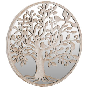 Specchio da Giardino-Specchio Decorativo-Specchio Esterno Sabbia 40x2,5 cm in Ferro Rotondo Esterno