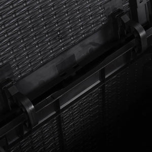 Cassetta portaoggetti per mobili da giardino 90 litri in pp rattan nero 02_0013052