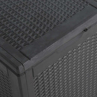 Baule da Giardino 90 L Nero in Rattan PP 151227