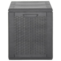 Baule portaoggetti per mobili da giardino 180 litri in PP rattan nero 02_0013017