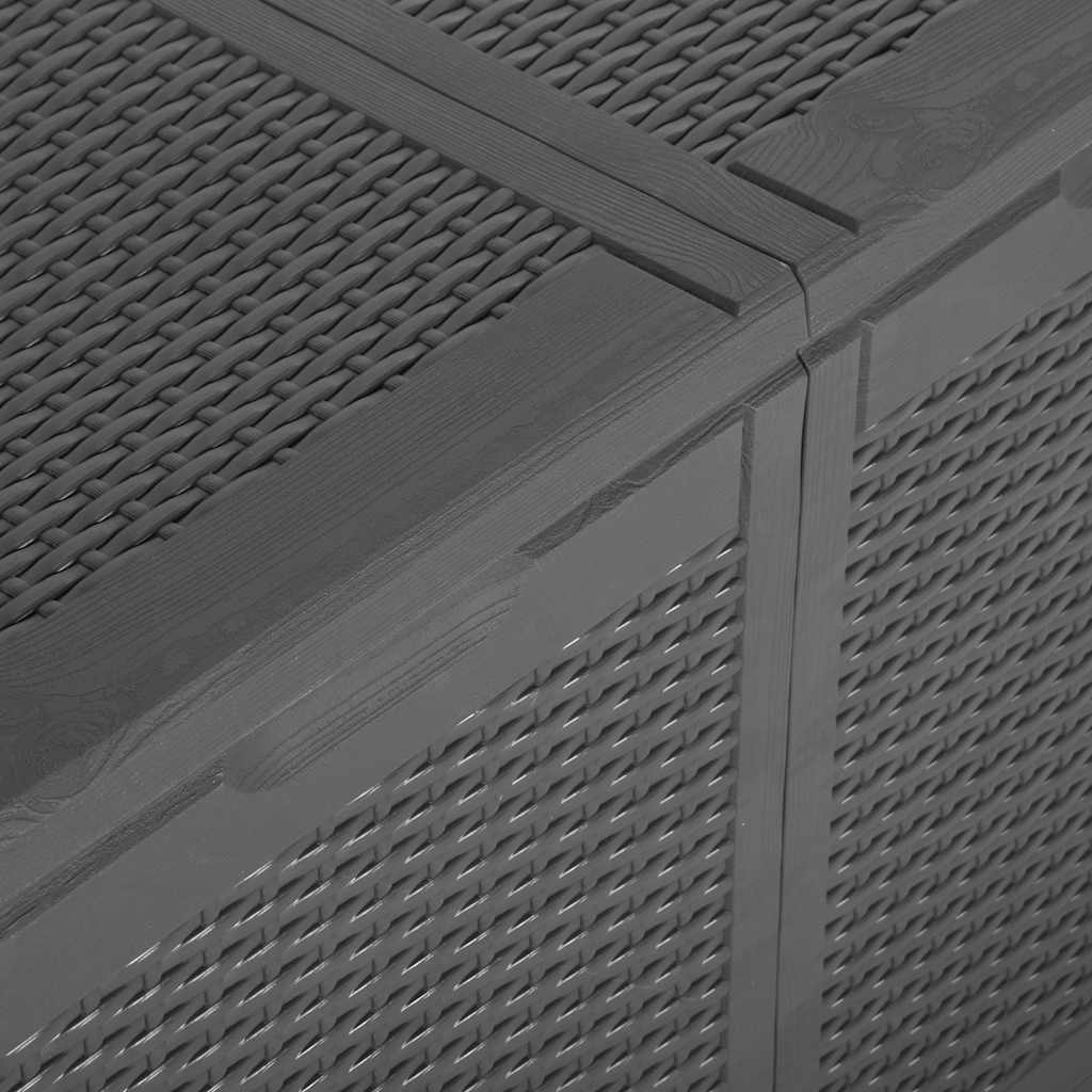 Baule da Giardino 180 L Nero in Rattan PP 151228