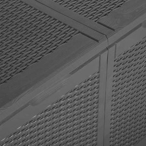 Baule da Giardino 180 L Nero in Rattan PP 151228