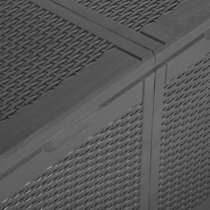 Baule da Giardino 180 L Nero in Rattan PP 151228