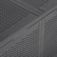 Baule portaoggetti per mobili da giardino 180 litri in PP rattan nero 02_0013017