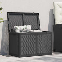 Baule da Giardino 180 L Nero in Rattan PP 151228