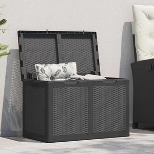 Baule da Giardino 180 L Nero in Rattan PP 151228