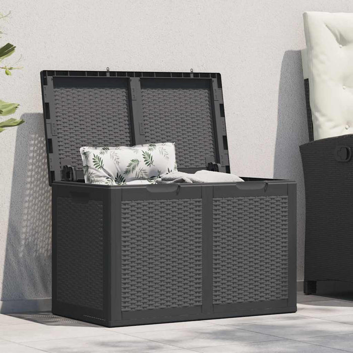 Baule da Giardino 180 L Nero in Rattan PP 151228