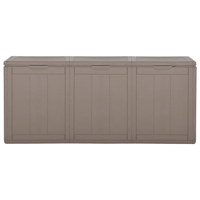 Baule portaoggetti per mobili da giardino 270 litri marrone PP rattan 02_0013023