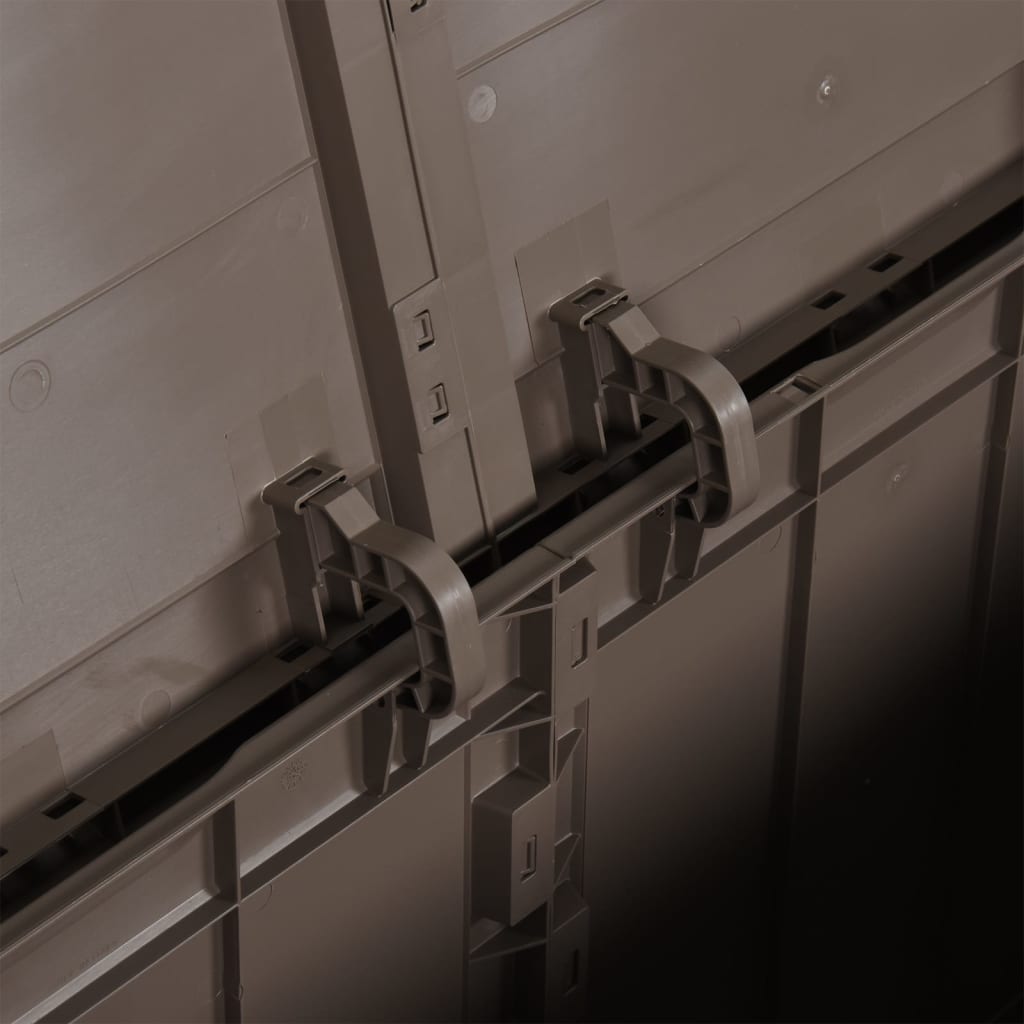 Baule da Giardino 270 L Marrone Aspetto legno in PP 151232